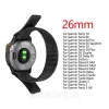 Титановий браслет для Garmin Fenix 7Х/6X/6X Pro/5X/5X Plus/3 HR/Quatix 3/Quick Fit/26 мм Сріблястий