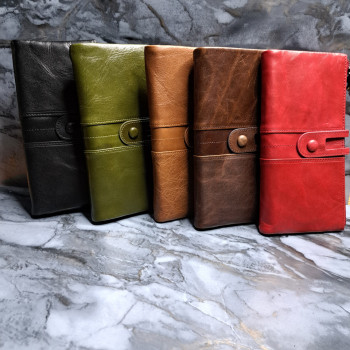 Гаманець довгий із натуральної шкіри. Портмоне. Шкіряний гаманець клатч унісекс Червоний