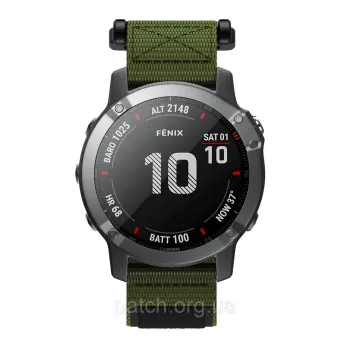 Тканевий ремінець для Garmin Fenix 6-6 Pro / 6 Supphire / Fenix 5-5 Plus / Foreruner 945 / MARQ / 22 мм Зелений