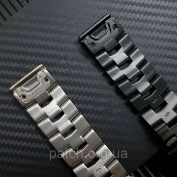 Титановий браслет для Garmin Fenix 7/Fenix 6-6 Pro/6 Supphire/Fenix 5-5Plus/Quatix 5 ⁇ Quick Fit / 22 мм Сріблястий