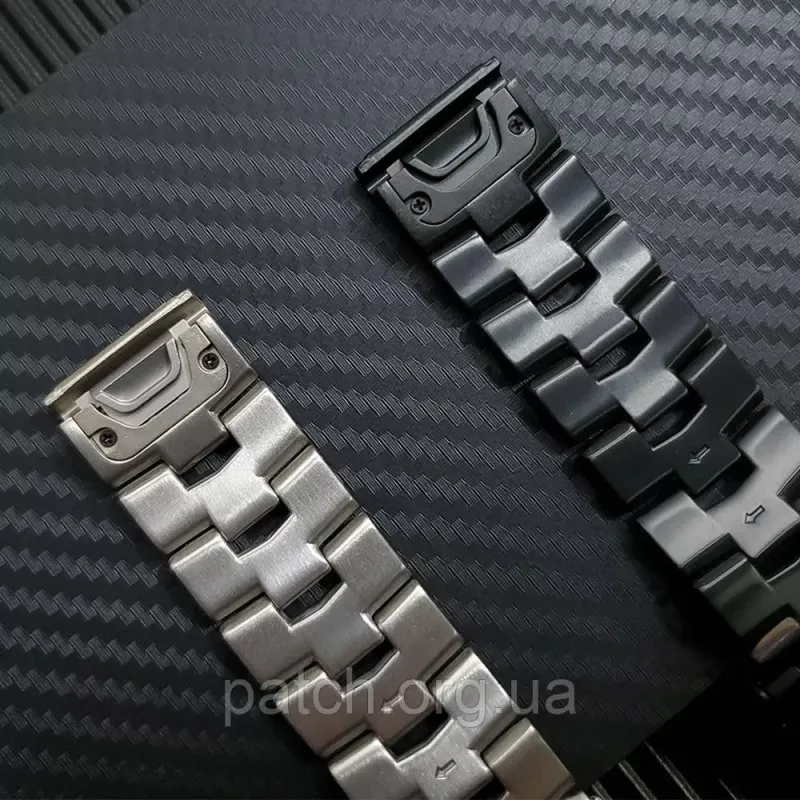 Титановий браслет для Garmin Fenix 7/Fenix 6-6 Pro/6 Supphire/Fenix 5-5Plus/Quatix 5 ⁇ Quick Fit / 22 мм Сріблястий