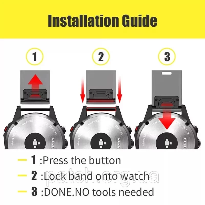 Ремінець для Garmin Fenix 7/Epix/6-6 Pro/6 Supphire/Fenix 5-5 Plus/Foreruner 945/MARQ/ Quick Fit / 22 мм Червоний