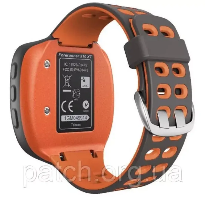 Змінний силіконовий ремінець для годинника Garmin Frorerunner 310XT Сіро-жовтогарячий