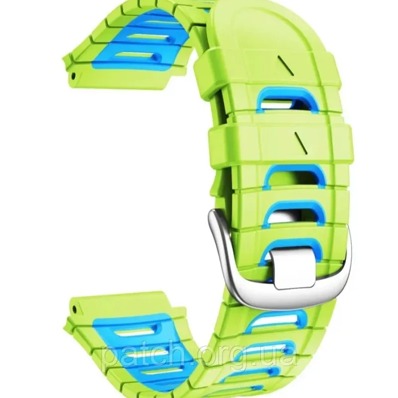 Змінний силіконовий ремінець для годинника Garmin Frenner 920XT Зелений із синім