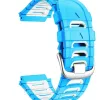 Змінний силіконовий ремінець для годинника Garmin Frorerunner 920XT Синій з білим