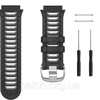 Змінний силіконовий ремінець для годинника Garmin Frorerunner 920XT Синій з білим