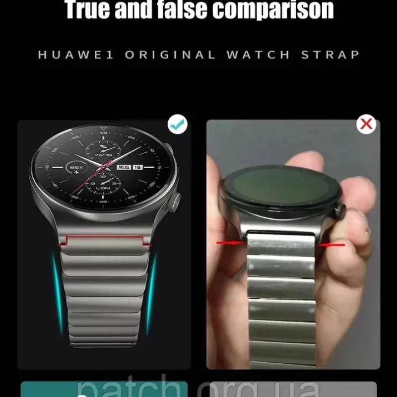 Браслет із неіржавкої сталі для Huawei Watch 3 / 3 Pro / GT 2 46 мм / GT2 Pro / GT 2e Сталевий