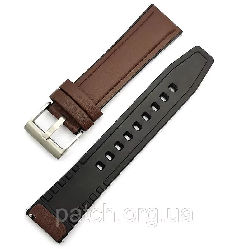 Змінний силіконовий ремінець для Huawei Watch GT 2 46 мм / GT2 Pro / GT 2e / Watch 3 / Watch 3 Pro Темно-коричневий