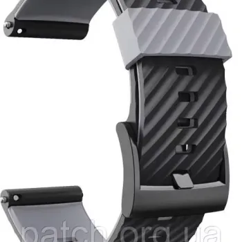 Ремінець для Suunto 7 / 9 / Spartan hr Baro / Spartan hr / 9 Baro / D5 / Traverse та ін. Чорний із сірим