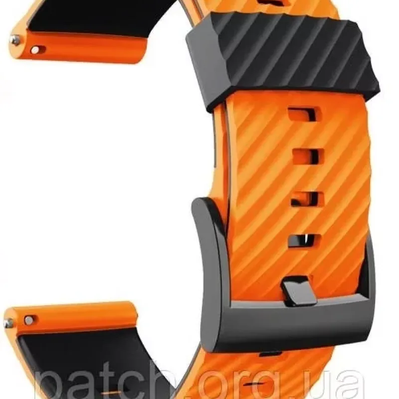 Ремінець для Suunto 7 / 9 / Spartan hr Baro / Spartan hr / 9 Baro / D5 / Traverse та ін. Жовтогарячий із чорним