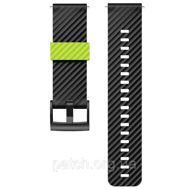 Ремінець для Suunto 7 / 9 / Spartan hr Baro / Spartan hr / 9 Baro / D5 / Traverse та ін. Салатовий із чорним