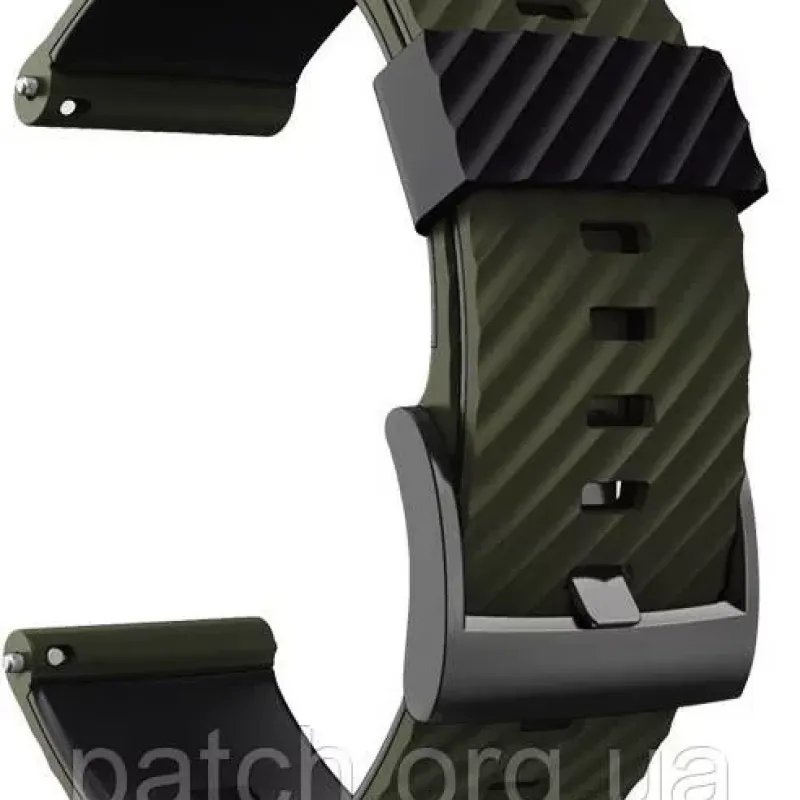 Ремінець для Suunto 7 / 9 / Spartan hr Baro / Spartan hr / 9 Baro / D5 / Traverse та ін. Зелений із чорним
