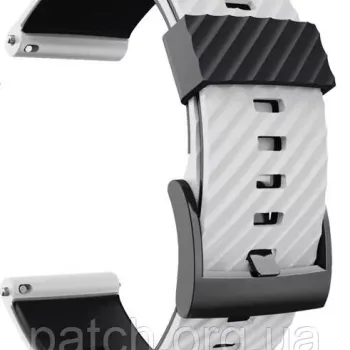 Ремінець для Suunto 7 / 9 / Spartan hr Baro / Spartan hr / 9 Baro / D5 / Traverse та ін. Білий із чорним