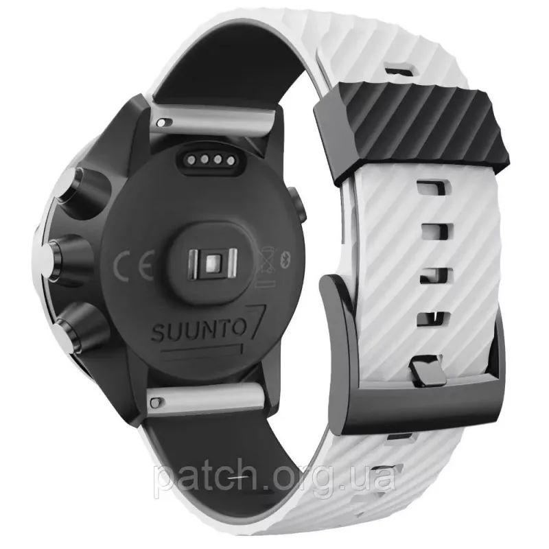 Ремінець для Suunto 7 / 9 / Spartan hr Baro / Spartan hr / 9 Baro / D5 / Traverse та ін. Білий із чорним
