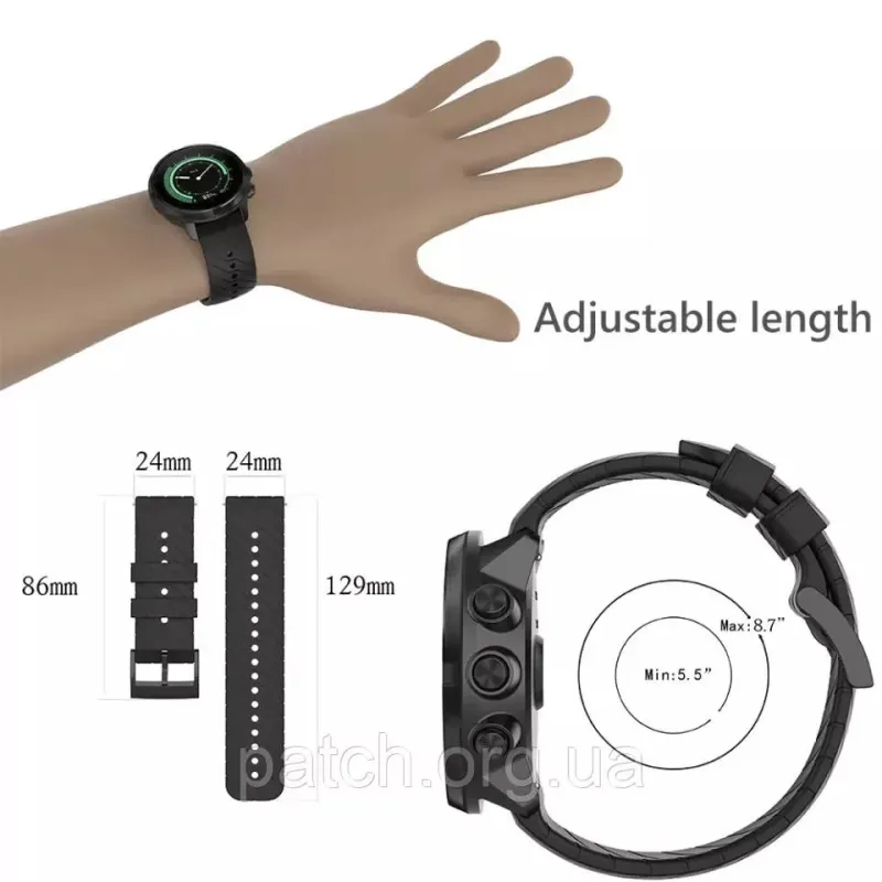 Ремінець для Suunto 7 / 9 / Spartan hr Baro / Spartan hr / 9 Baro / D5 / Traverse та ін. Синій