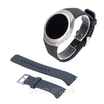 Силіконовий ремінець для годинника Samsung Gear S2 SM-R720/SM-R730 Сірий