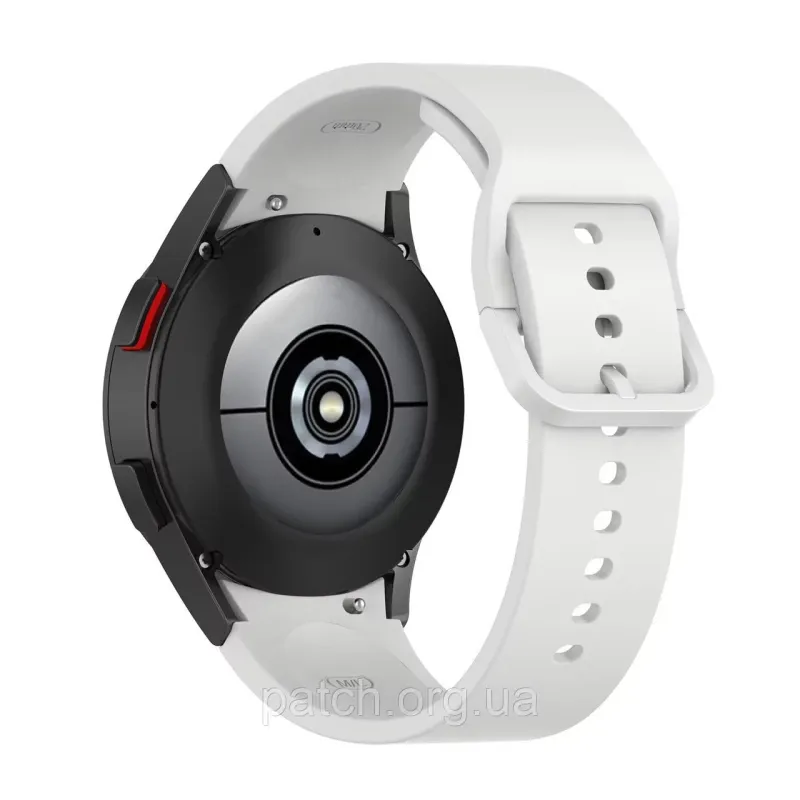 Змінний силіконовий ремінець для Samsung Galaxy Watch 4 40 mm / Classic 42 mm / 44 mm / Classic 46 mm Сірий