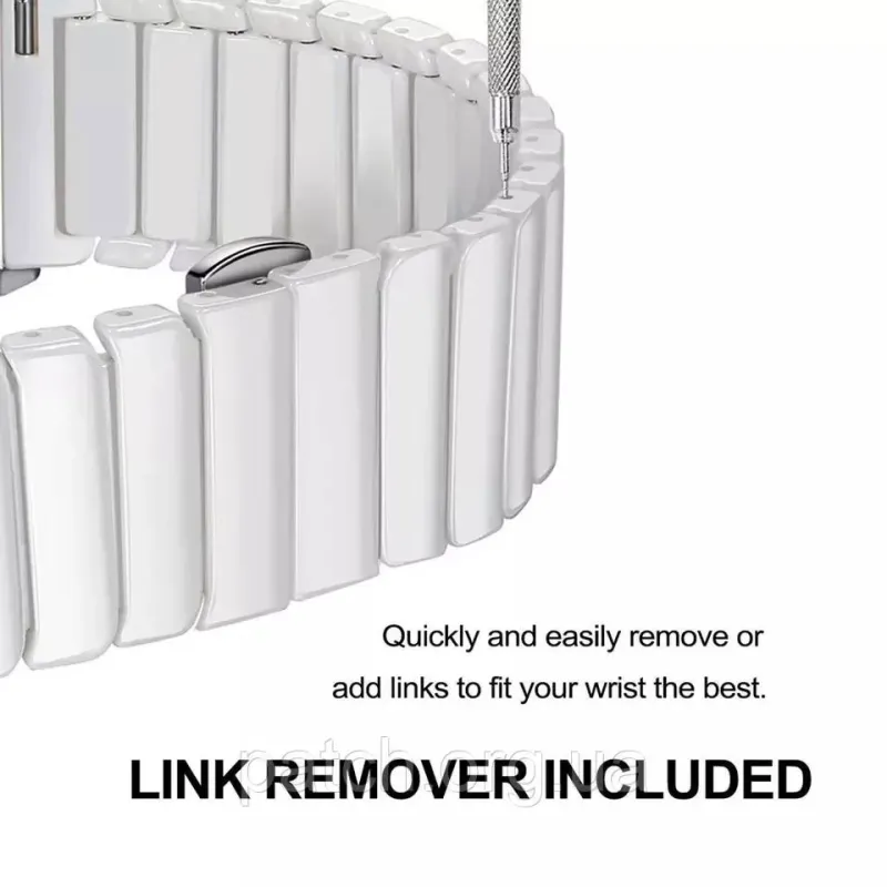 Керамічний браслет для Samsung Galaxy Watch 4 40 mm / Classic 42 mm / 44 mm / Classic 46 mm Білий