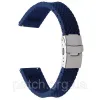 Силіконовий м'який змінний ремінець для годинника, із системою швидкої заміни, застібка з неіржавкої сталі, 18 мм Синій