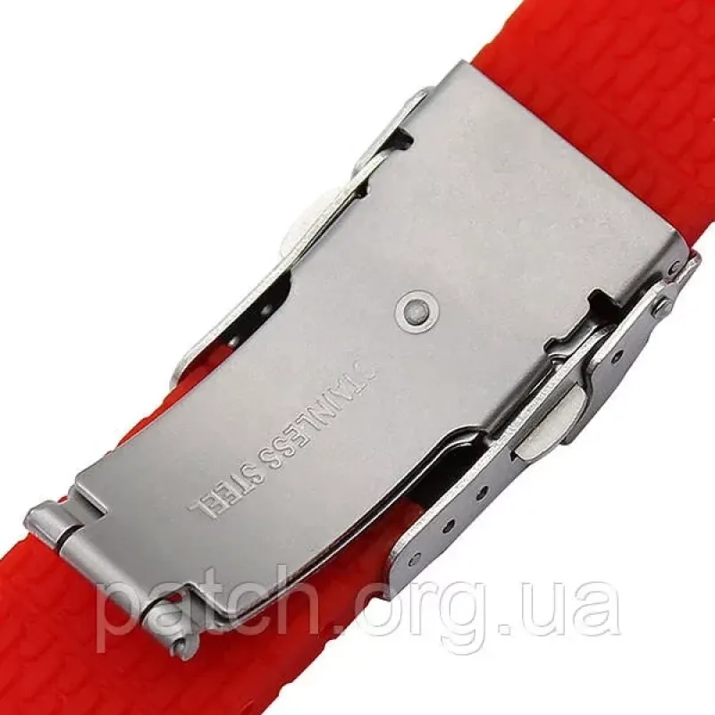 Силіконовий м'який змінний ремінець для годинника, із системою швидкої заміни, 20 мм Червоний