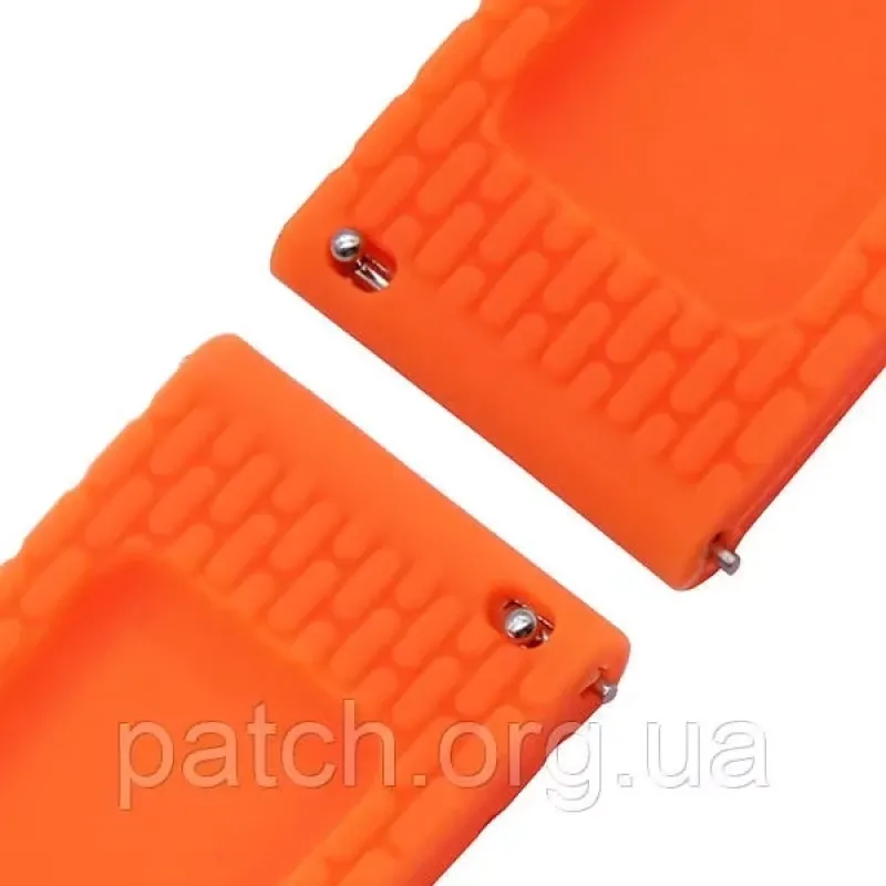 Силіконовий м'який змінний ремінець для годинника, із системою швидкої заміни, 20 мм Жовтогарячий