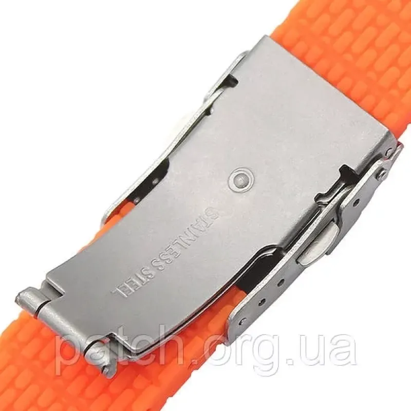 Силіконовий м'який змінний ремінець для годинника, із системою швидкої заміни, 20 мм Жовтогарячий