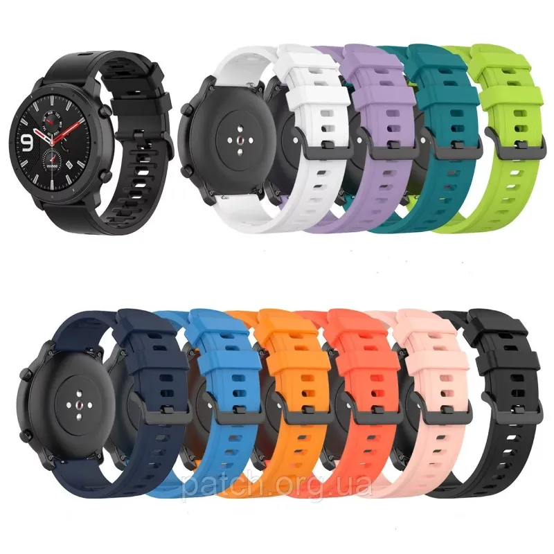 Силіконовий м'який змінний ремінець для годинника, із системою швидкої заміни, 20 мм Бірюзовий