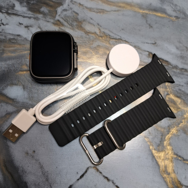 Cмарт-годинник Smart Watch X8 Ultra 49mm електронні з магнітною зарядкою та мікрофоном. Чорний
