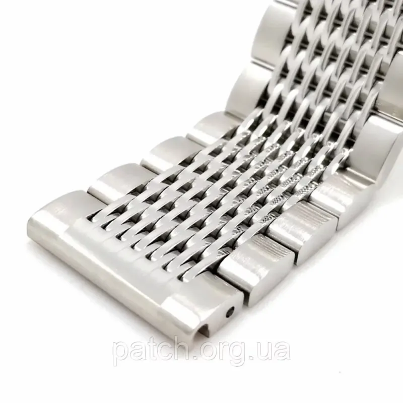 Браслет для годинника з неіржавкої сталі, 22 мм Срібло