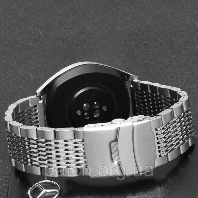 Браслет для годинника з неіржавкої сталі, 22 мм Срібло