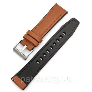 Силіконовий м'який змінний ремінець для годинника, із системою швидкої заміни, 22 мм Коричневий
