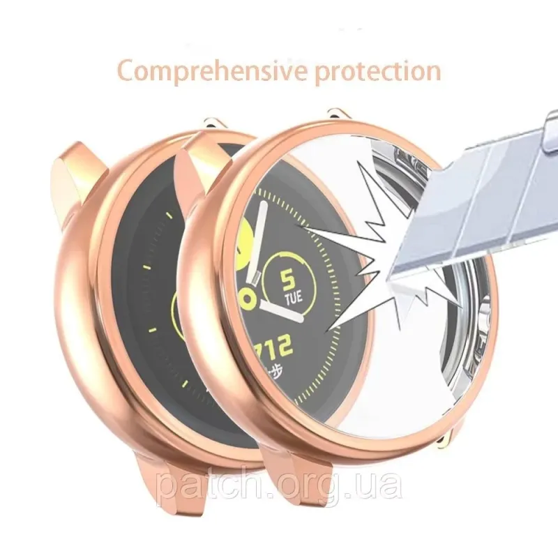 Захисний чохол для Samsung Galaxy Watch Active глянсовий Рожеве золото