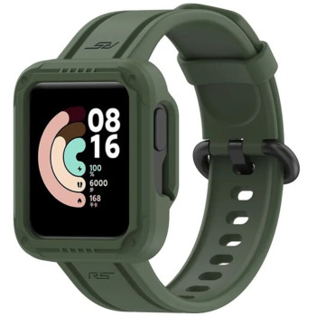 Силіконовий ремінець із чохлом для Xiaomi Mi Watch Lite/Redmi Watch Зелений