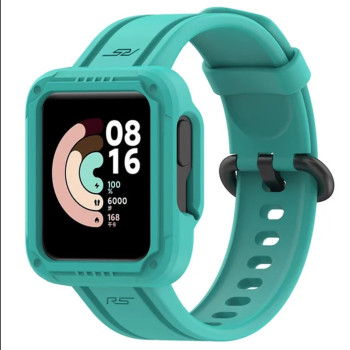Силіконовий ремінець із чохлом для Xiaomi Mi Watch Lite/Redmi Watch М'ятний