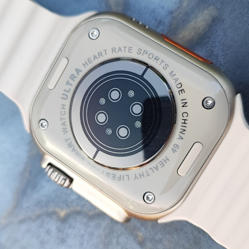 Розумний смарт-годинник Smart Watch HW8 Ultra Max 49 mm. Смарт-годинник з магнітною зарядкою і функцією дзвінка. Помаранчевий