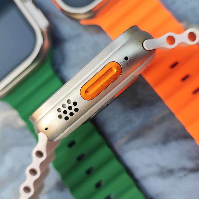 Розумний смарт-годинник Smart Watch Ultra Max 49 mm в оригінальній упаковці. З функцією дзвінка. Бежевий