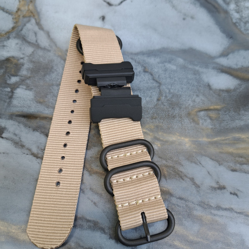 Тканевий ремінець для годинника Casio GA-100 / GD-120 / G-8900 / GA-150 / GA-200 / GLS-100 / GW-8900 Бежевий
