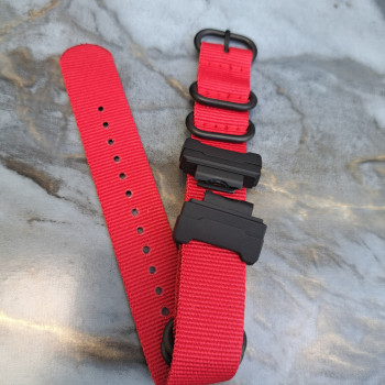 Тканевий ремінець для годинника Casio GA-100 / GD-120 / G-8900 / GA-150 / GA-200 / GLS-100 / GW-8900 Червоний