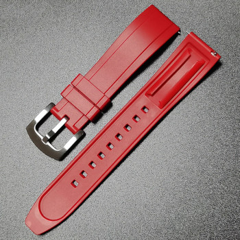 Силіконовий м'який змінний ремінець для годинника, із системою швидкої заміни, 20 мм Червоний