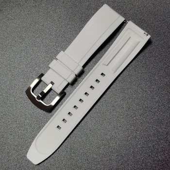 Силіконовий м'який змінний ремінець для годинника, із системою швидкої заміни, 22 мм Білий