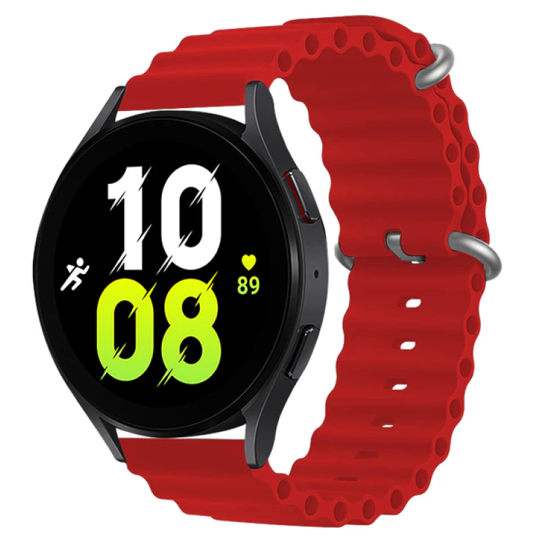 Силіконовий м'який змінний ремінець для годинника, із системою швидкої заміни, 22 мм Червоний