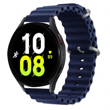 Силіконовий м'який змінний ремінець для годинника, із системою швидкої заміни, 22 мм Темно-синій