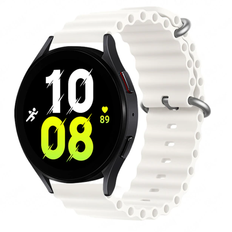 Силіконовий м'який змінний ремінець для годинника, із системою швидкої заміни, 22 мм Білий