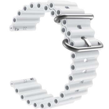 Силіконовий м'який змінний ремінець для годинника, із системою швидкої заміни, 22 мм Білий