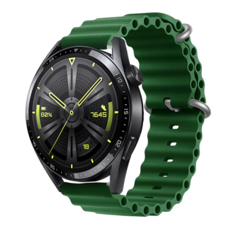 Силіконовий м'який змінний ремінець для годинника, із системою швидкої заміни, 22 мм Зелений