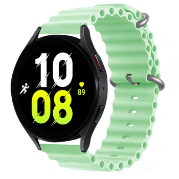 Силіконовий м'який змінний ремінець для годинника, із системою швидкої заміни, 22 мм Світло-зелений