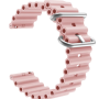 Силіконовий м'який змінний ремінець для годинника, із системою швидкої заміни, 22 мм Світло-рожевий