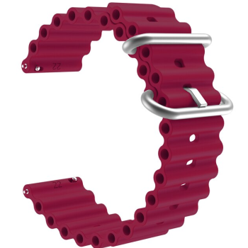 Силіконовий м'який змінний ремінець для годинника, із системою швидкої заміни, 22 мм Малиновий