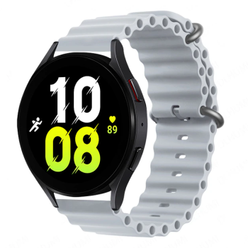 Силіконовий м'який змінний ремінець для годинника, із системою швидкої заміни, 20 мм Сірий