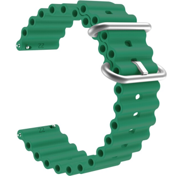 Силіконовий м'який змінний ремінець для годинника, із системою швидкої заміни, 20 мм Зелений
